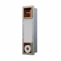 TrisLine Xara inbouw toiletrolhouder met reserverolhouder